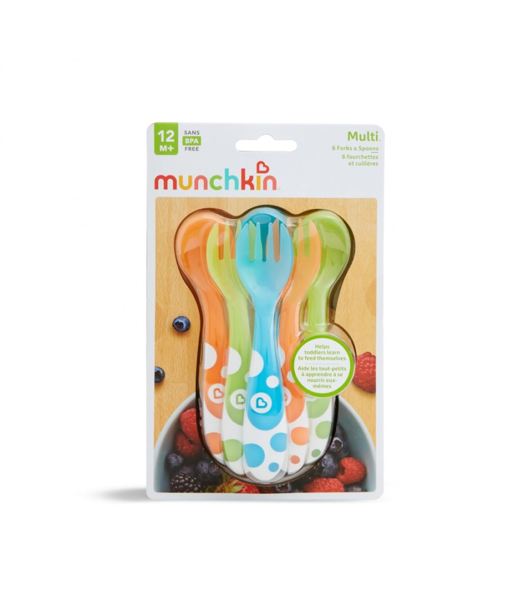 multi coloured forks and spoons