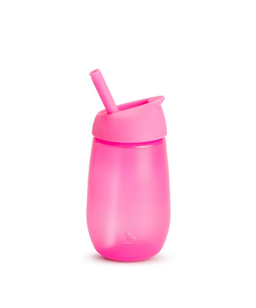simple clean straw cup pink