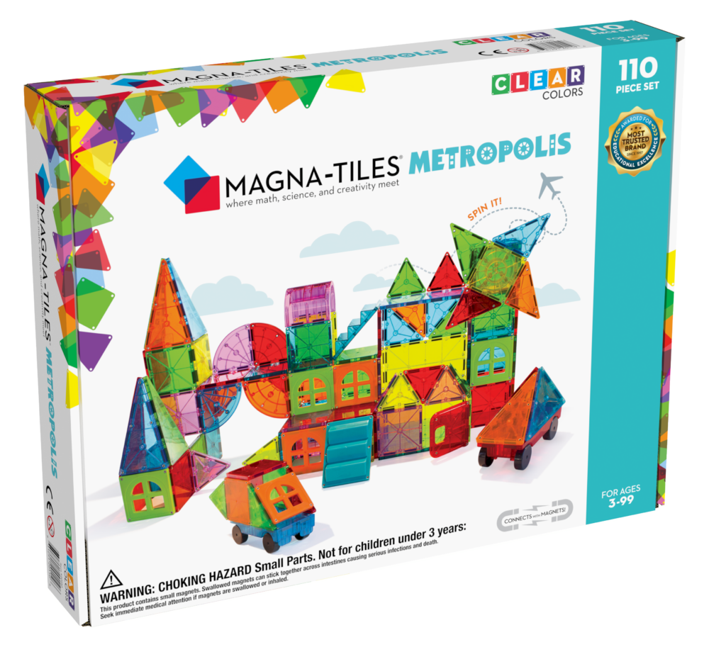 MagnaTiles Metropolis 110pc Carton Updated Waterfall Angle