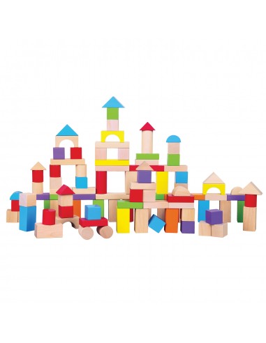 building blocks in a drum colored 100 pcs