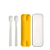set feeding spoon mio 2 pcs yellow 1 large